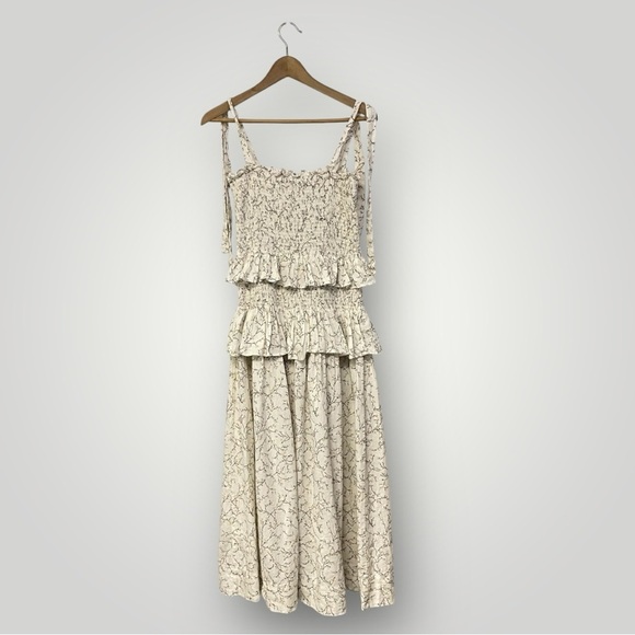 House of Harlow 1960 linen-blend midi dress Sz M - Picture 2 of 12